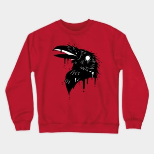 Dripping Paint Crow - Dark Crewneck Sweatshirt